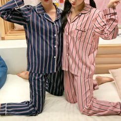 Sadelle - Striped Pajama Set and Headband Sadelle - Striped Pajama Set and Headband
