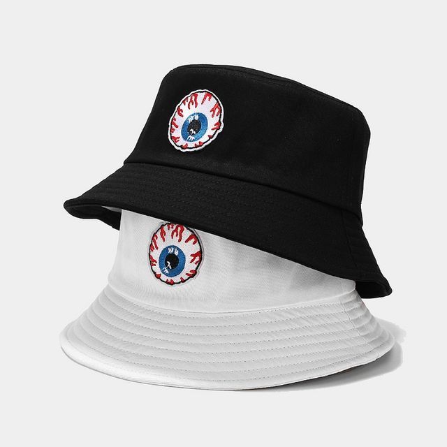 Eyeball Embroidered Bucket Hat 