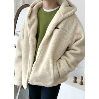 oversized fleece zip up