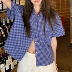 Eyelet-Lace Babydoll Blouse
