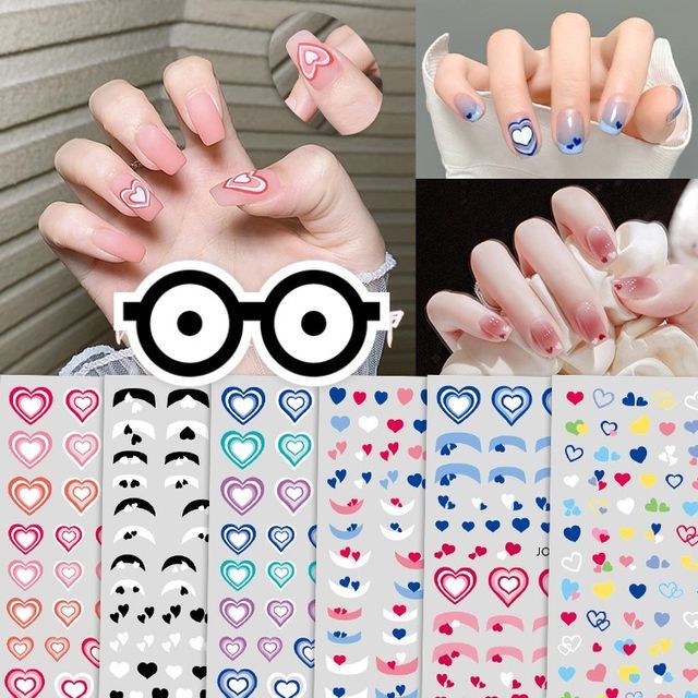 Valentine Nail Art Hearts Nail Stickers