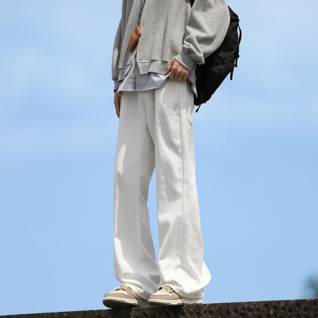 POSI-Mid Rise Plain Flared Jeans