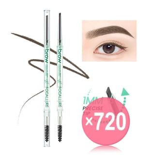 FOCALLURE - 2 in 1 Eyebrow Pencil - 4 Colors (x720) (Bulk Box)