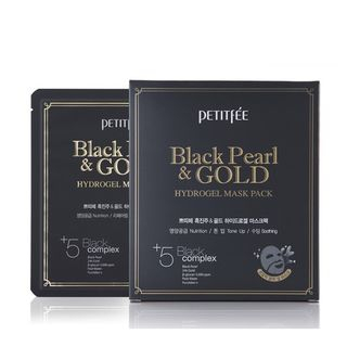 PETITFEE - Black Pearl & Gold Hydrogel Mask Pack 5pcs