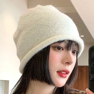 Pompabee-Plain Knit Beanie