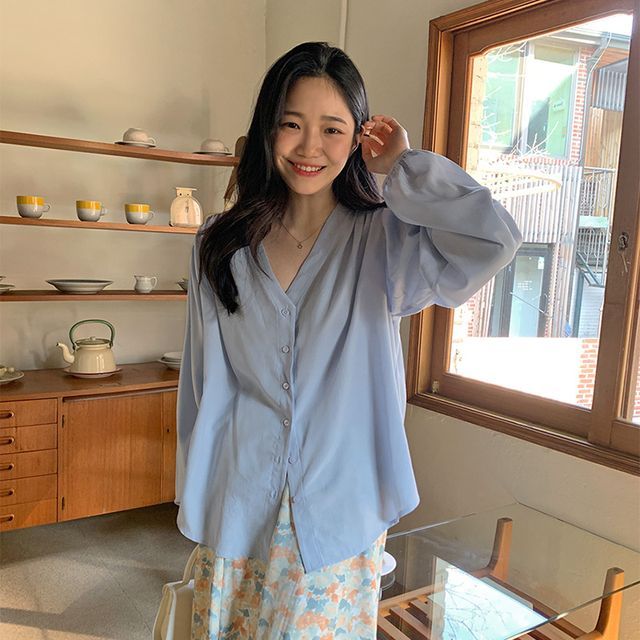Everose-Plain Chiffon Blouse