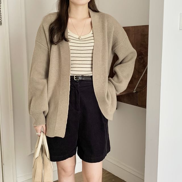 Sienne-V-Neck Plain Cardigan