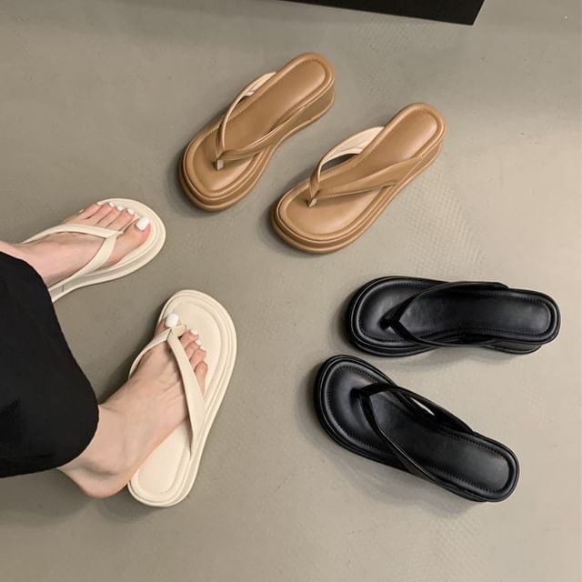 Karlao-Platform Thong Slide Sandals