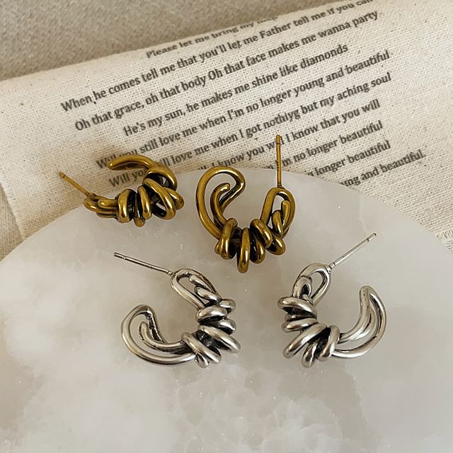 Panda Dama-Alloy Open Hoop Earring