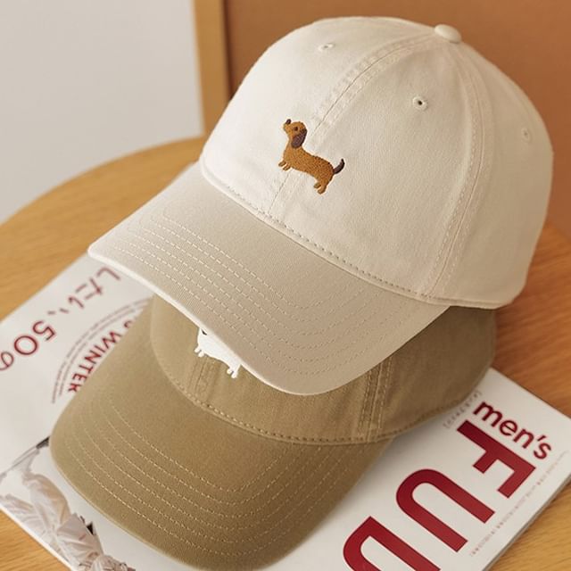 TAAK - Embroidered Dog Baseball Cap | YesStyle