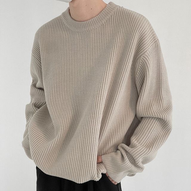 DAZO Studios-Crew Neck Plain Sweater