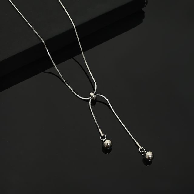 Lilafey-Bead Pendant Lariat Necklace