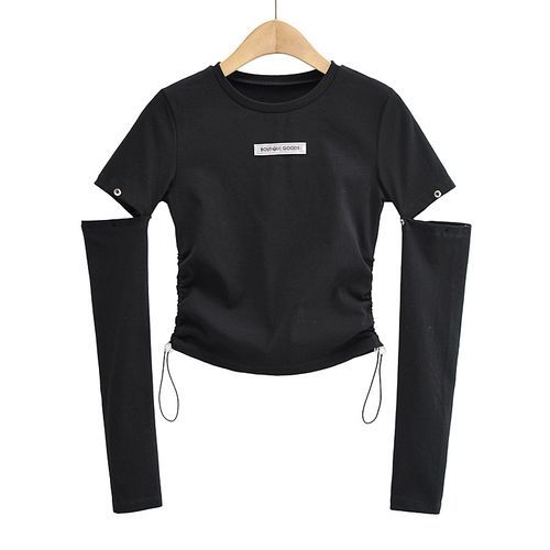 トップス mediam Detachable sleeve shirt Commencu Shirts for Women, Mid-Length Smocked Shirt with