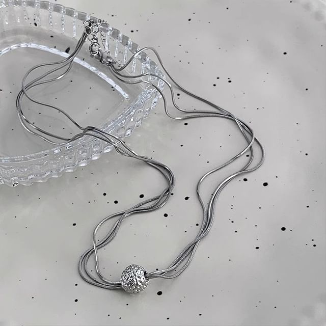 Jael-Bead Layered Chain Necklace