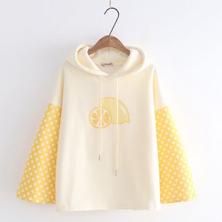 Cat Planet キャットプラネット Lemon Print Hoodie Yesstyle