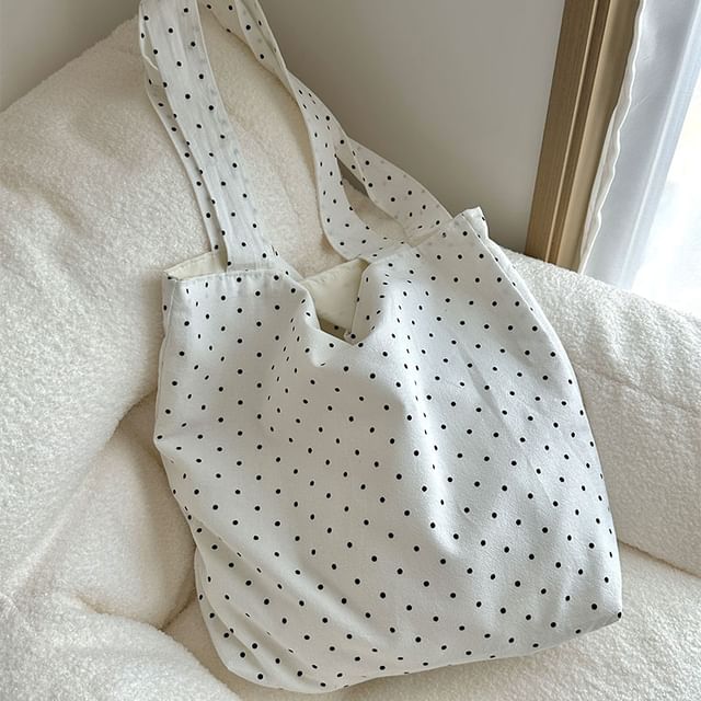 Basaran-Dotted Canvas Tote Bag