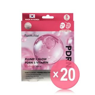 Farmstay - Plump X Glow PDRN & Vitamin Hydrogel Mask Set (x20) (Bulk Box)