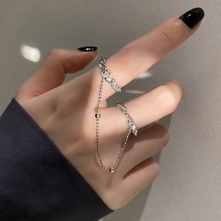 Jael-Double Open Ring with Chain