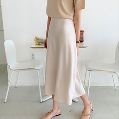 Kamakura - Silky Midi A-Line Skirt