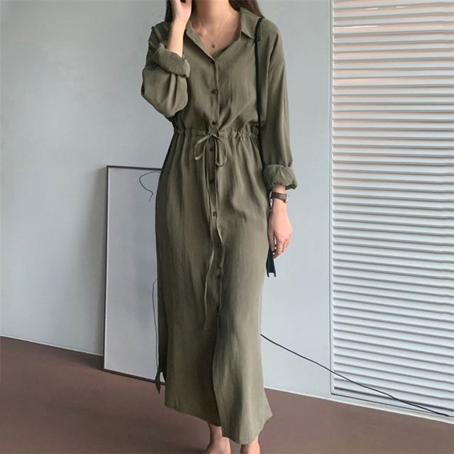 green emerald velvet dress Allegra K Women's Button Down Shirt Dress Short Sleeve Casual Collared  Cotton Drawstring Shirtdress Safari Dress X-Small Army Green at Amazon  Women's Clothing store main image 1