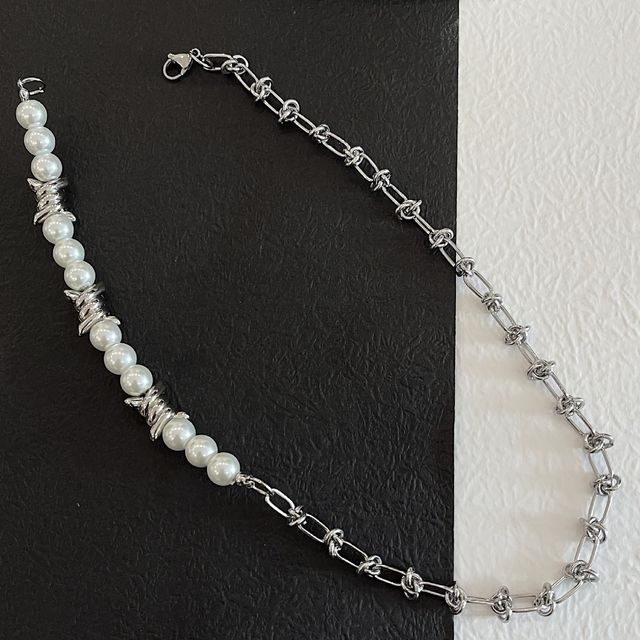 BABLIBU-Beaded Chain Necklace