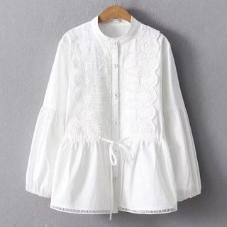 Suzette-Eyelet Lace Blouse