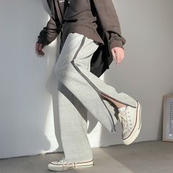 JUN.LEE - Side-Zip Slit Wide-Leg Pants JUN.LEE - Side-Zip Slit Wide-Leg Pants