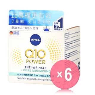 NIVEA - Q10 Power Anti-Wrinkle Pore Refining Day Cream SPF 15 (x6) (Bulk Box)