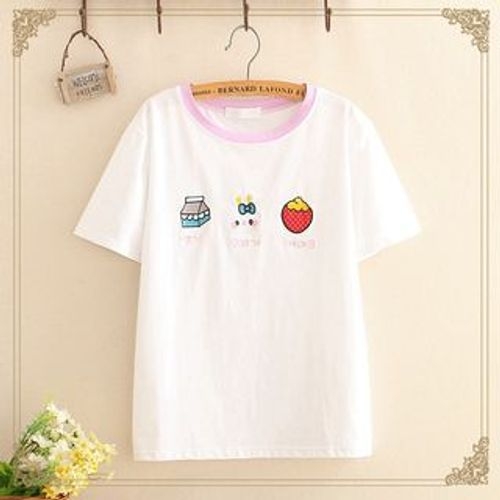 Kawaii Fairyland - Short-Sleeve Embroidered T-Shirt | YesStyle