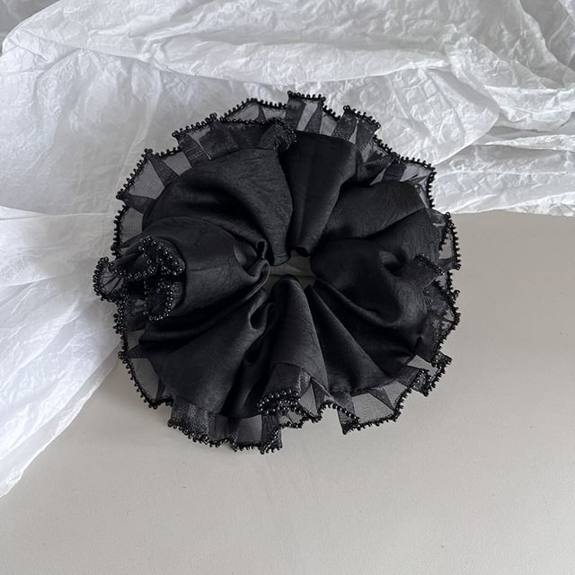 Sesori-Shirred Lace Scrunchie