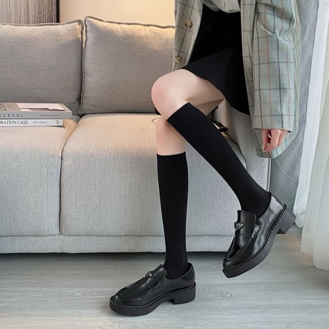 Gentiana-Plain Tall Socks