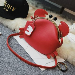 Shinian - Crab Faux Leather Shoulder Bag Shinian - Crab Faux Leather Shoulder Bag