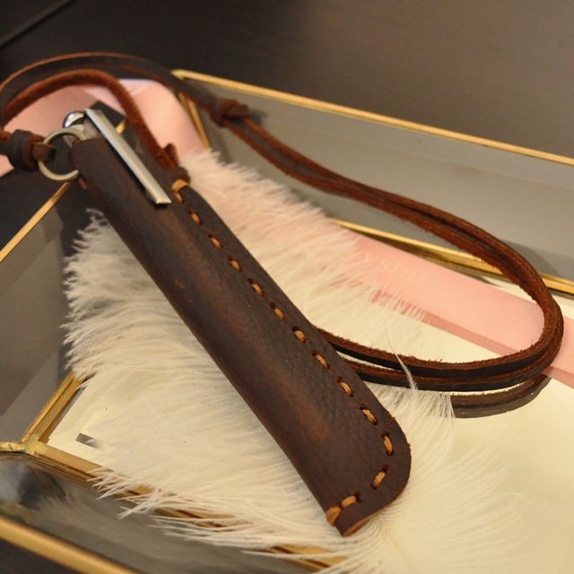 BABLIBU-Genuine Leather Pen Holder with Strap