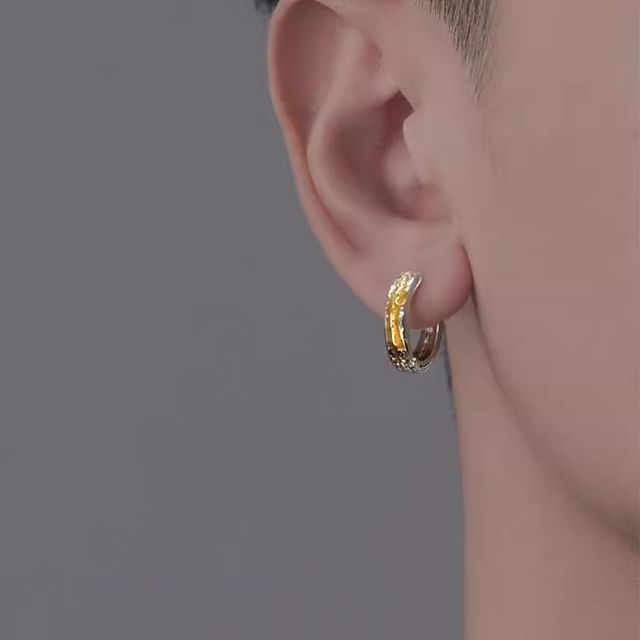 Lilafey-Textured Hoop Earring