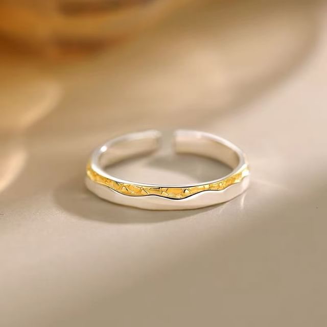 pexrl jewelry-Sterling Silver Two Tone Ring