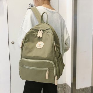 square nylon backpack