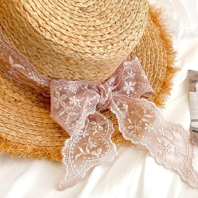 Frior-Lace Narrow Scarf Hair Tie