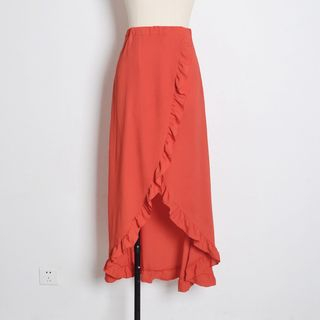 frill maxi skirt