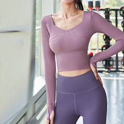 GearGal - Sport Set: Plain Bra Top + Yoga Pants