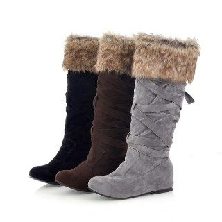 tall furry boots
