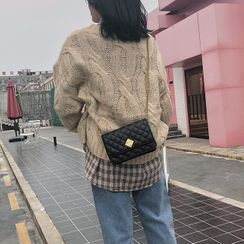 Annmuu - 仿皮絎縫斜挎包 Annmuu - 仿皮絎縫斜挎包