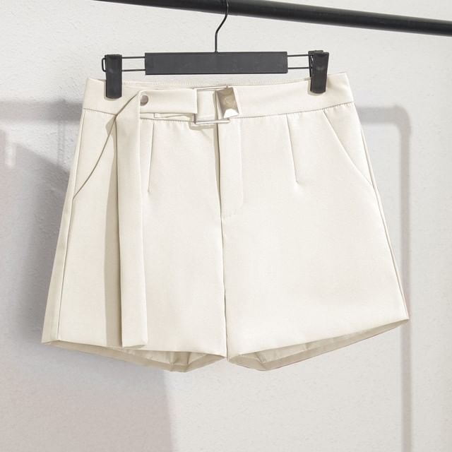 Melon Juice-Plain High-Waist Shorts