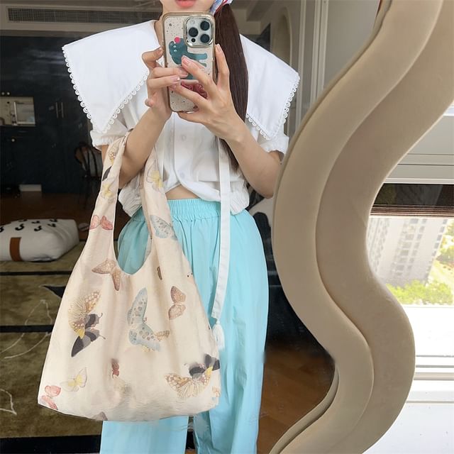 Bitabis-Butterfly Print Tote Bag
