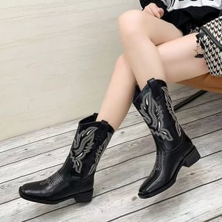 Gordong Cowboy Mid Calf Boots Sale