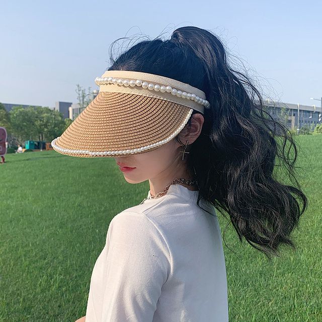 pearl visor hat