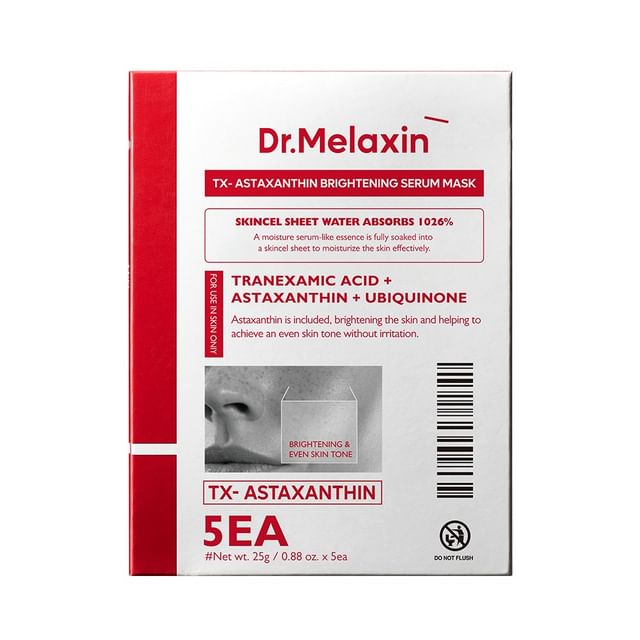 Dr-Melaxin-TX-Astaxanthin Brightening Serum Mask Set - Kit de Máscaras Faciais Iluminadoras