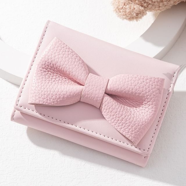 tablarosa-Plain Bow Short Wallet