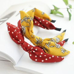 Rosemarie - Floral Print Bow Headband Rosemarie - Floral Print Bow Headband