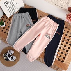 Shaneebabe - Kids Rainbow Embroidered Sweatpants Shaneebabe - Kids Rainbow Embroidered Sweatpants