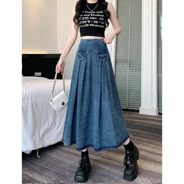 Line Skirt Free Long Denim Skirt Pattern Denim Skirt A Line Skirt